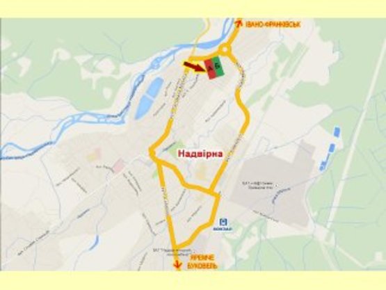 Схема рекламної площини за адресою вул.Шухевича(біля Торговиці) верхній