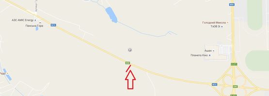 Схема рекламной плоскости по адресу М-10, Західний обхід м. Львова, км 14+100, King Cross Leopolis, Епіцентр, Арена Львів, праворуч