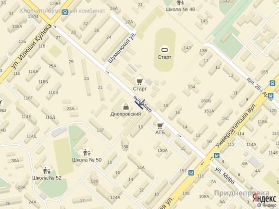 Схема рекламной плоскости по адресу Ул.Мира (Днепровский рынок)