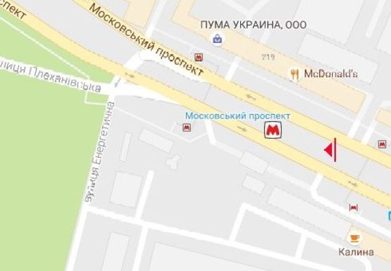 Схема рекламної площини за адресою Московский пр.