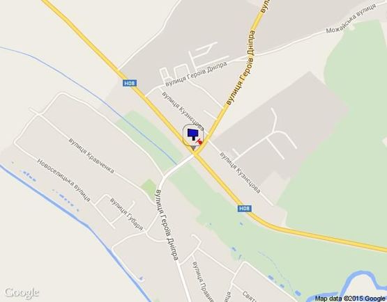 Схема рекламной плоскости по адресу перехрестя вул.Г.Дніпра та кільцевої дороги