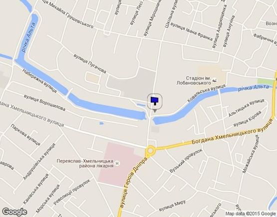 Схема рекламной плоскости по адресу вул. Шкільна (Киевская площадка)