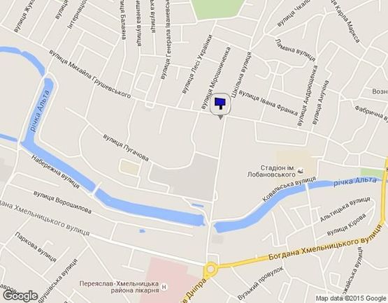 Схема рекламной плоскости по адресу вул. Грушевського