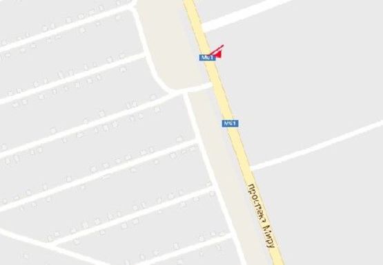 Схема рекламной плоскости по адресу Гомельский въезд