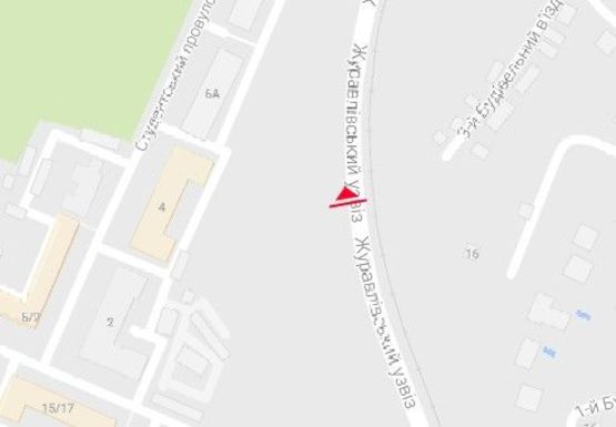 Схема рекламной плоскости по адресу Журавлевский спуск