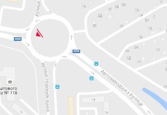 Схема рекламной плоскости по адресу Автозаводская ул. - Новокузнецкая ул.