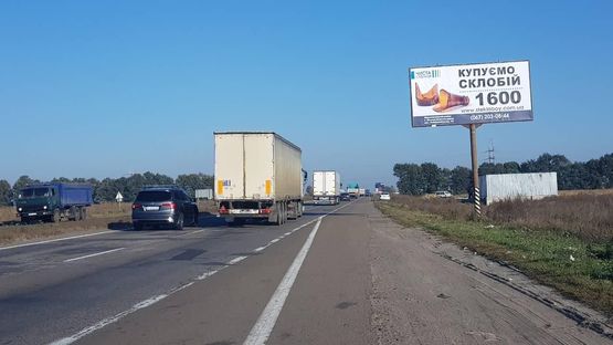 Схема рекламной плоскости по адресу Бровары окружная