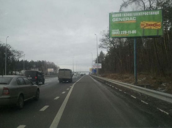 Схема рекламної площини за адресою М-06 Киев-Житомир 23 км 900 м