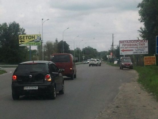 Схема рекламной плоскости по адресу Р-04 Фастов-Бышев-Киев 13 км 200 м