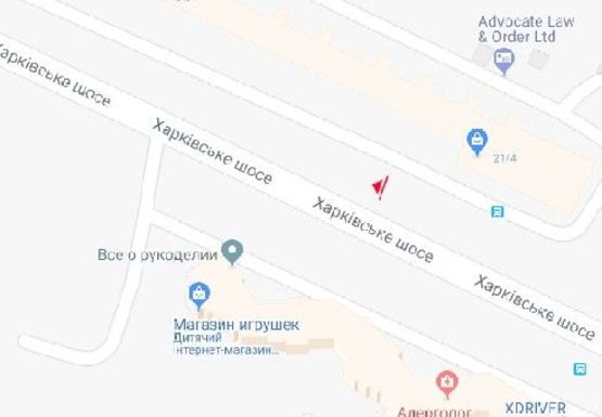 Схема рекламної площини за адресою Харьковское шоссе, 21