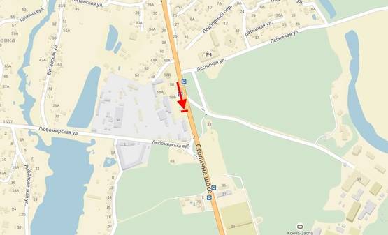 Схема рекламної площини за адресою Столичне шосе, 58 б