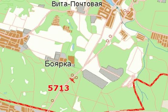 Схема рекламної площини за адресою Київ - Одеса, 13 км+200м до Києва (зліва в  напр. Одессы)