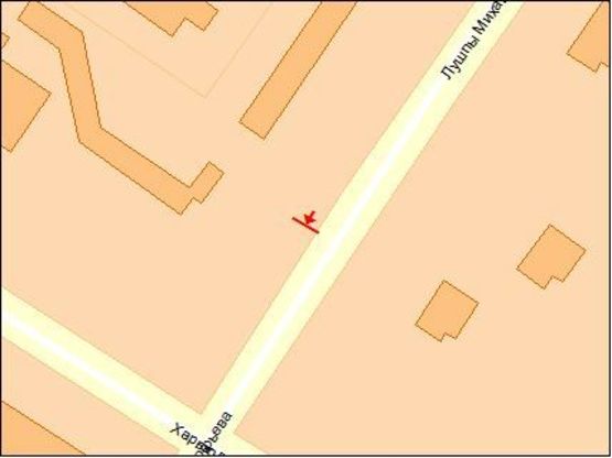 Схема рекламной плоскости по адресу п-т Лушпы /остановка/