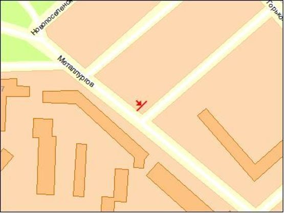 Схема рекламної площини за адресою ул. Металлургов