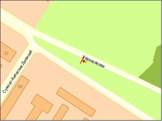 Схема рекламної площини за адресою ул.Харьковская