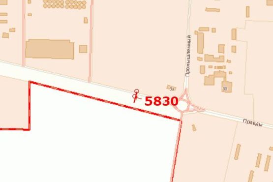 Схема рекламной плоскости по адресу Мурманська вул., 12