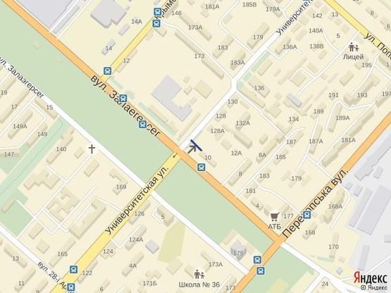 Схема рекламной плоскости по адресу Угол ул.Зала Егерсег и Университетская (40 лет Октября)