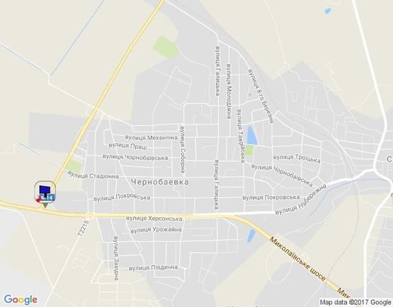 Схема рекламної площини за адресою Пос.Чернобаевка (поворот на Крымскую трассу)