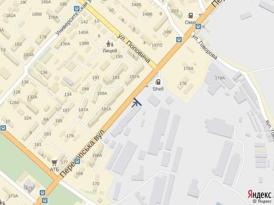 Схема рекламной плоскости по адресу Ул. Перекопская,181