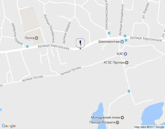 Схема рекламной плоскости по адресу Ул.Херсонская