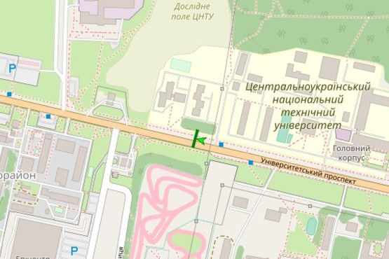 Схема рекламной плоскости по адресу Університетський просп., 14