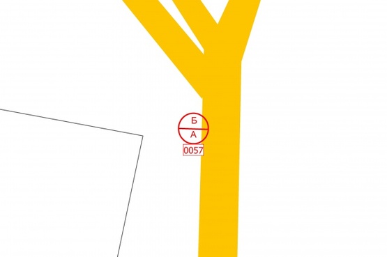 Схема рекламной плоскости по адресу Бориспіль-аєропорт (кінець алеі) на в'їзді з Бориспільске шосе (М-03) рух із Киева, праворуч