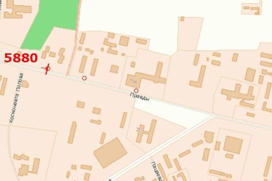 Схема рекламной плоскости по адресу Університетський просп., 16