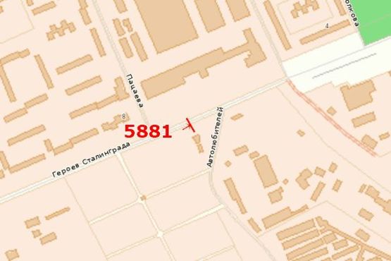 Схема рекламной плоскости по адресу Героїв України вул. (Героїв Сталінграда вул.), 6/13