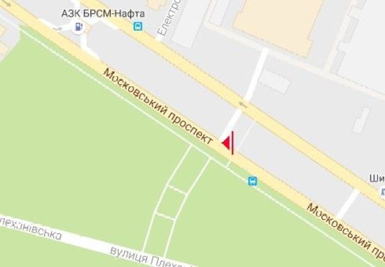 Схема рекламної площини за адресою Московский пр., 199 напротив - Электромеханический пер.
