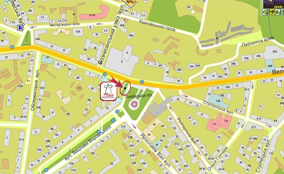 Схема рекламной плоскости по адресу Львовская площадь/дом художника (А) СКРОЛЛЕР