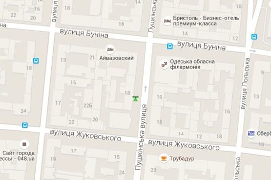 Схема рекламної площини за адресою Пушкінська вул., 18