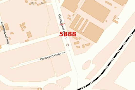 Схема рекламной плоскости по адресу Богоявленський просп. (Жовтневий просп.) - Старофортечна вул.