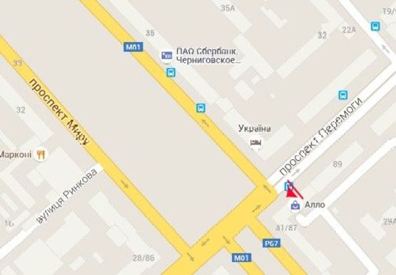 Схема рекламной плоскости по адресу Победы пр., 89