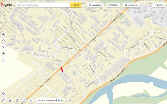 Схема рекламной плоскости по адресу Сколівська К1 ( в їзд в місто зі сторона  Сколе)