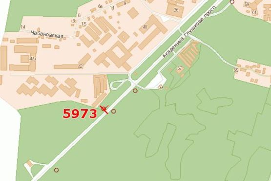 Схема рекламной плоскости по адресу Київ - Одеса, 02км+050м від Києва (справа в напр. Одессы)