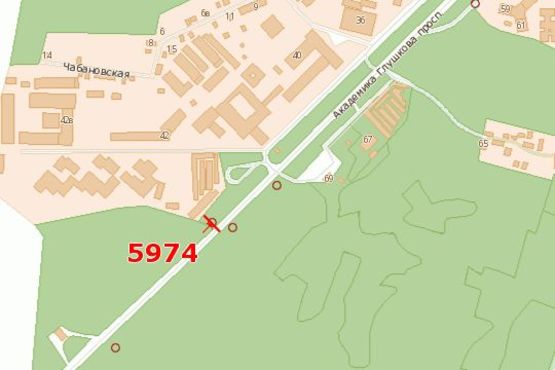 Схема рекламної площини за адресою Київ - Одеса, 02км+050м від Києва (зліва в напр. м. Києва)