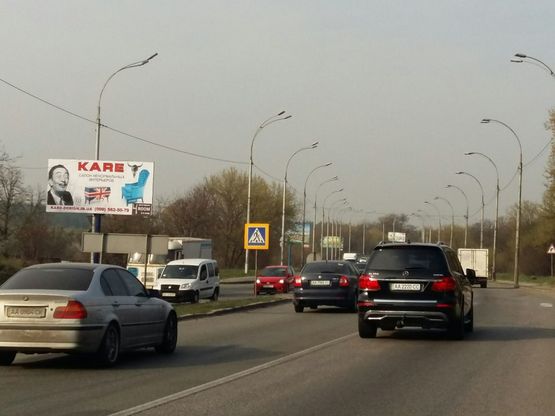 Схема рекламної площини за адресою Заболотного,съезд на ул.Цветущую (Б)