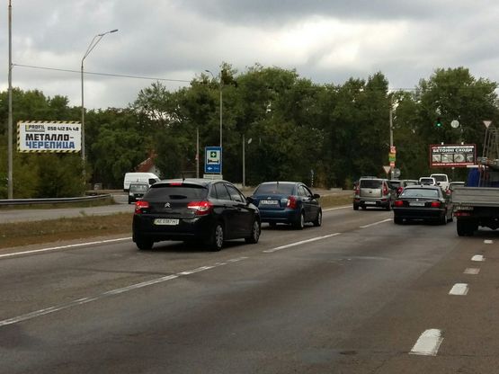 Схема рекламної площини за адресою Выезд на Броварское шоссе