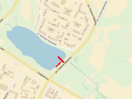 Схема рекламної площини за адресою Мирного П. ул., спальный микрорайон