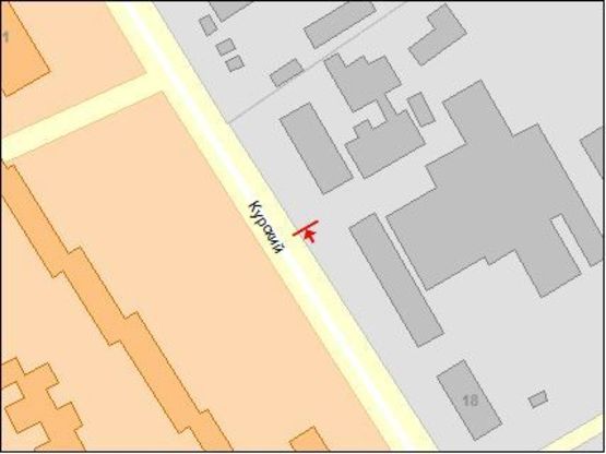 Схема рекламної площини за адресою пр-т Курский,22