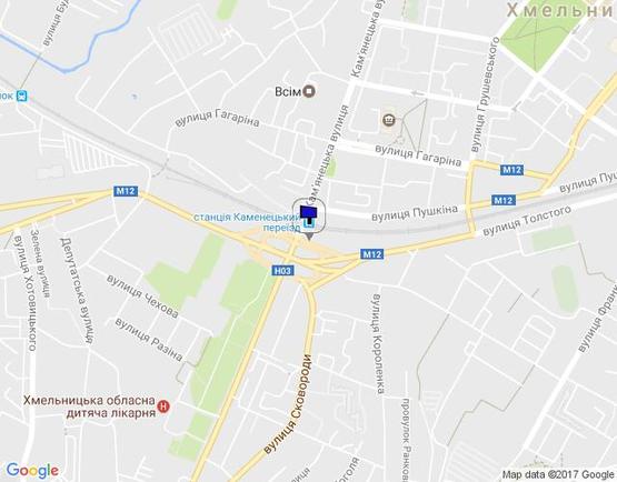 Схема рекламної площини за адресою вул.Кам"янецька (транспортна розв'язка)