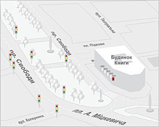 Схема рекламной плоскости по адресу Свободи прт.