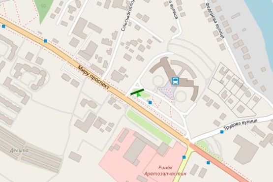 Схема рекламной плоскости по адресу Вінницьке шосе, 23 (Автовокзал)