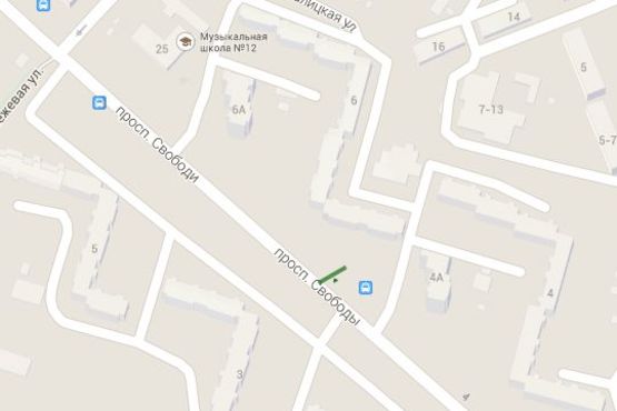 Схема рекламной плоскости по адресу Свободи просп., 6