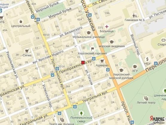 Схема рекламной плоскости по адресу Ул. Декабристов/Гоголя