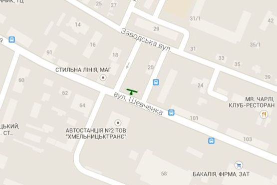 Схема рекламної площини за адресою Шевченка вул., 66 (Автовокзал)