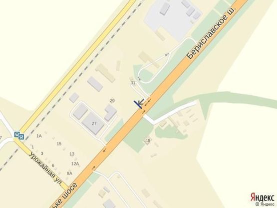 Схема рекламной плоскости по адресу Бериславское шоссе (въезд в Херсон) молокозавод