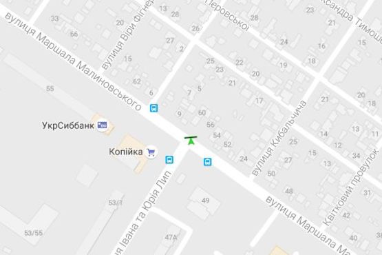 Схема рекламной плоскости по адресу Маршала Малиновського вул. - Гайдара вул., (призма) (права)