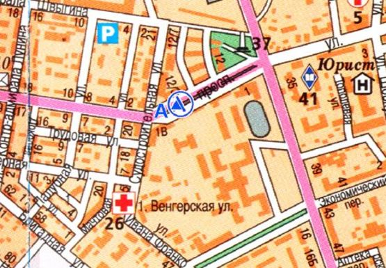 Схема рекламної площини за адресою Адмиральский пр.,1В [8 А]