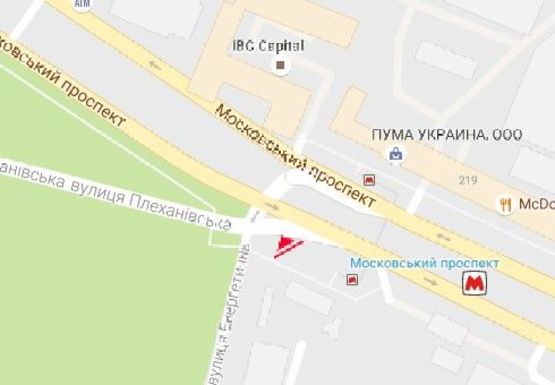 Схема рекламной плоскости по адресу Московский пр. - Энергетическая ул.